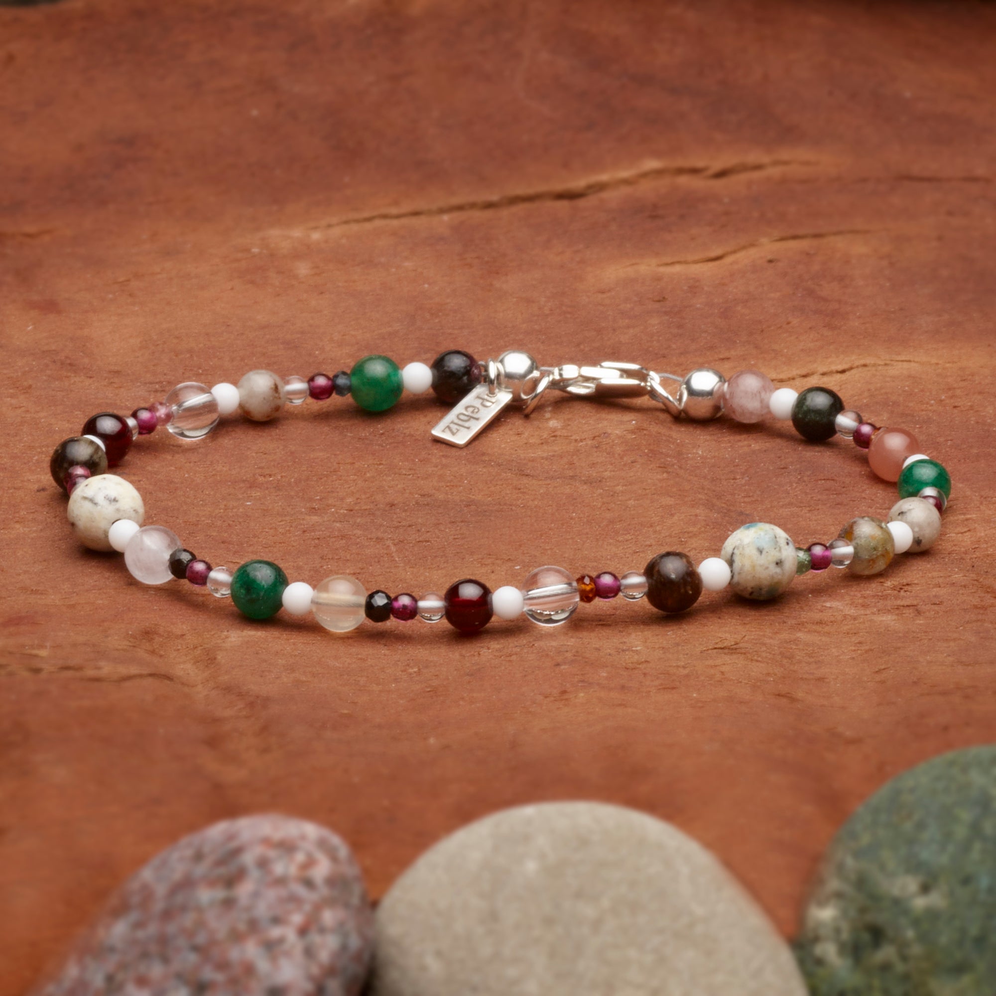 Acadia National Park Handmade Stone Simple Lines Bracelet - Small