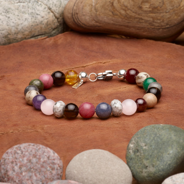 Great Smoky Mountains National Park Handmade Stone Simple Lines Bracelet - Large