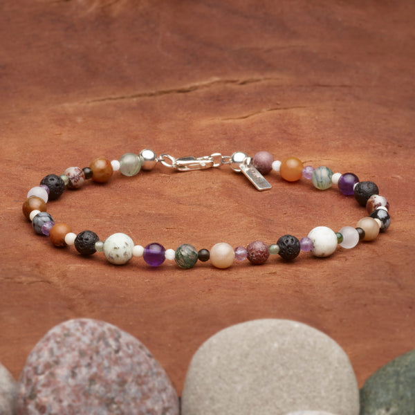 Great Smoky Mountains National Park Handmade Stone Simple Lines Bracelet - Small