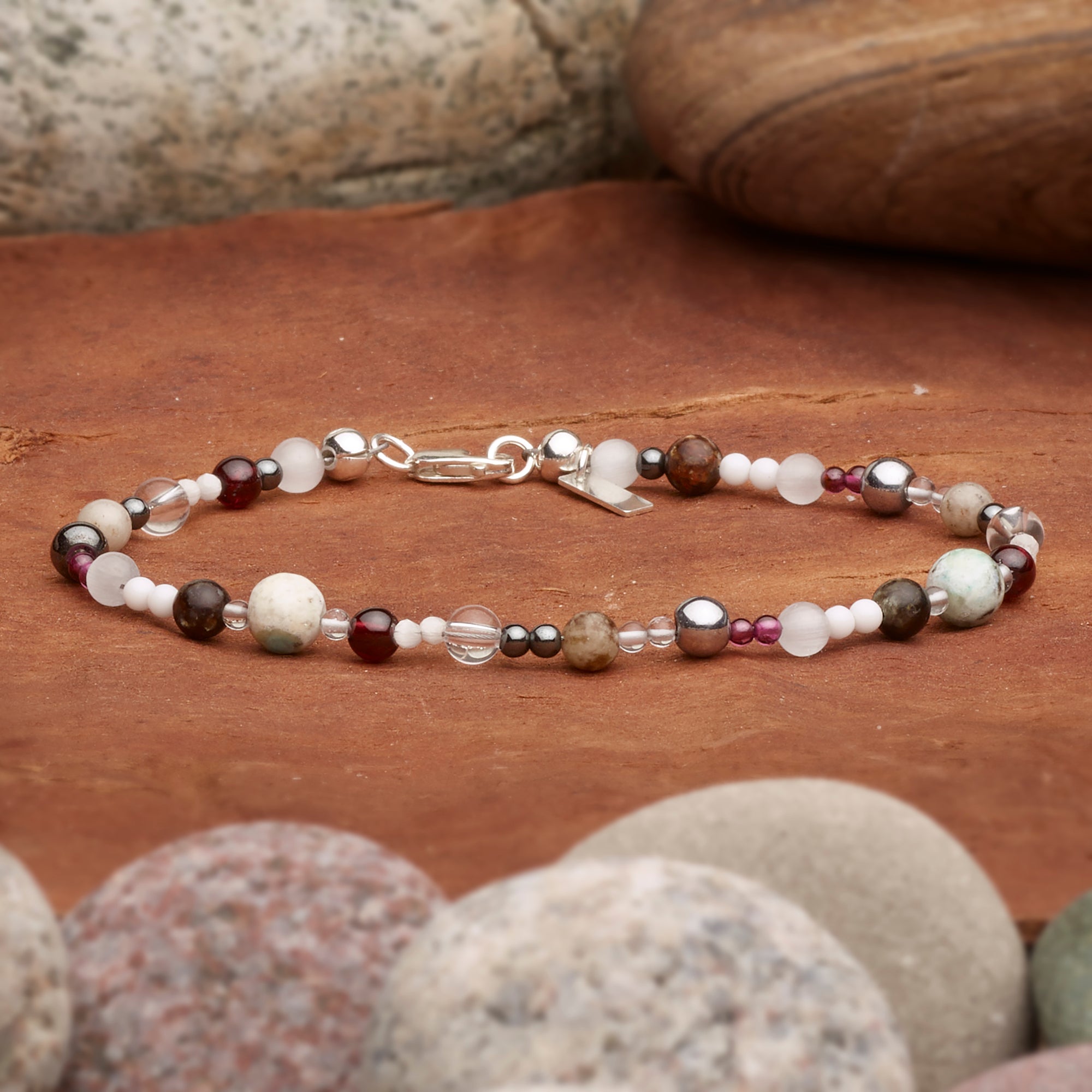 Grand Canyon National Park Handmade Stone Simple Lines Bracelet - Small