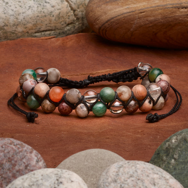 Yosemite National Park Handmade Stone Double Weave Bracelet - Small